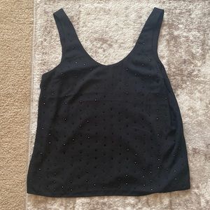 Black rhinestone embellished Express tank. Brand new, with tags. Never worn.
